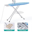 Ironing Board, Heat Resistant Cover Iron Board with Steam Rest, Non-Slip Foldable Ironing Stand. Heavy Sturdy Metal Frame Legs Iron Stand(13 * 34 * 53 Inches) (Blue White) by CozyNest Decor