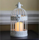 Vela Lanterns Bird Cage Decor Candle Holder Lantern Decorative Wedding Table Centerpiece Decorations, White, Small, Set of 4 by CozyNest Decor