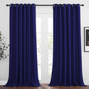 NICETOWN Navy Blue Room Darkening Curtains 108 inch Length - Grommet Thermal Blackout Window Treatments Sound Proof Room Divider Drapes for Bedroom/Living Room (2 Panels, W80 x L108) by TinyTreasures Baby Boutique