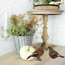 naturevibe 7.5 Inches Feathered Quail Set of 2 Fall Decorations,Artificial Woodland Animals Fall Figurines with Natural Feather as Centerpiece Table Decorations or Autumn Harvest Decor by CozyNest Decor