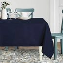 sancua Rectangle Tablecloth - 70 x 90 Inch - Stain and Wrinkle Resistant Washable Polyester Table Cloth, Decorative Fabric Table Cover for Dining Tables, Buffet Parties and Camping, Navy by CozyNest Decor