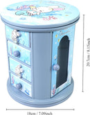 Girls Blue Cute Bunny Jewelry Box Organizer - Kids Gift for Little Girls by TinyTreasures Baby Boutique