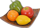 AeraVida Square-Shaped Mango Tree Wood with Dark Stain Serving Dish or Fruit Bowl | Wood Decor Bowl by CozyNest Decor