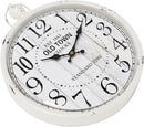 Menterry Retro Round Wall Clock. White Vintage Antique Style. Battery Operated Silent Wall Clocks for Farmhouse,Bathroom,Kitchen,Bedroom,Office, (11.8" H x 9.3" W) by CozyNest Decor