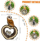 Solar Outdoor Garden Statue, Garden Decor Waterproof Solar Owl Lights for Outside Yards, Art Lawns,Christmas,Home Decor,Birthday Gifts for Women Mom(Love Owl) by GreenHaven Gardens