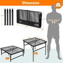 Square Folding Table, Easy for Storage, Compact and Portable Picnic Table for Grill, Outdoor Camping, Garden, Patio, Dining, BBQ, Party, Market and Card Table, 27.2 L×27.2W inches by GreenHaven Gardens