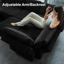 Belffin Modular Reversible Sectional Sofa U Shaped Couch with Storage Seat with Chaise Velvet Black by CozyNest Decor