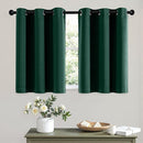 MIULEE Short Curtains for Windows - Christmas Hunter Green Blackout Half Window Curtains Thermal Insulated Drapes for Kitchen Bedroom Bathroom Grommet Top Small Basement Tiers W40 x L36 Inch 2 Panels by TinyTreasures Baby Boutique