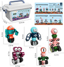 TEMI Magnets Robot Toy for 3 4 5 6 7 Year Old Boys - Transform Toys Planet Magnet Building Toys Stacking for Toddler, Learning Educational Christmas and Birthday Gifts for Kids Ages 3-7 by TinyTreasures Baby Boutique