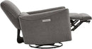 CHITA Power Recliner Chair Swivel Glider, FSC Certified Fabric Living Room Reclining Sofa Chair with Lumbar Support, Metal Grey by CozyNest Decor