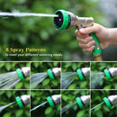 HOSUN Garden Hose Nozzle Sprayer Heavy Duty, 100% Metal Water Hose Nozzle with 8 Spray Patterns, High Pressure Hose Spray Nozzle with Non-Slip Grip for Watering Plant & Lawn, Washing Car & Pet, Green by GreenHaven Gardens