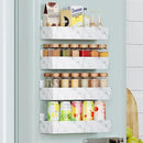 Magnetic Spice Rack for Refrigerator, Kitchen Organizer and Storage Shelf, Marble(4 Pack) by CozyNest Decor