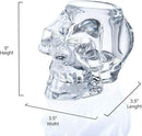 Diamond Star Glass Candle Holder Skull Halloween Tealight Candle Holder Decorative Votive Candle Holders for Home Party (clear) by CozyNest Decor