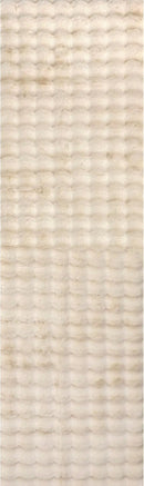 nuLOOM Jeni Solid Faux Rabbit Machine Washable Runner Rug, 2' 6" x 10', Beige by CozyNest Decor