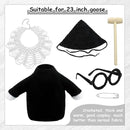 Crochet Justice Goose Outfit Handmade Federal Judge Lawn Goose Clothes Halloween Porch Goose Outfit with Glasses and Mallet for 23'' Goose Halloween Outdoor Patio Yard Lawn Art Decoration by GreenHaven Gardens