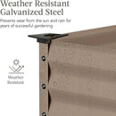 Best Choice Products 48x24x30in Galvanized Raised Garden Bed, Metal Elevated Planter Box, Vegetable Garden for Backyard, Patio, Balcony - Taupe