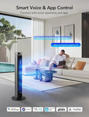 GoveeLife 42'' Tower Fan for Bedroom, Smart Floor Fans with 150° Adjustable Oscillating, APP & Voice Control, 5 Modes 12 Speeds up to 26ft/s, 24H Timer, 27dB Quiet Fan for Cooling Home Office Silver by CozyNest Decor