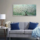 LASMOND Turquoise Tree of Life Wall Art for Living Room Canvas Prints Artwork Modern Abstract Bedroom Office Painting Decor (46x23 Inches) by CozyNest Decor