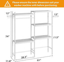 Double Row Over Washer and Dryer Storage Shelves, Laundry Room Organization and Storage, Heavy Duty Laundry Room Shelves, with Adjustable Height, 5-Tier by CozyNest Decor