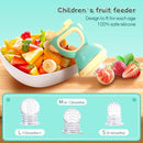 Baby Fruit Food Feeder - Silicone Nibble Tray Combo - Breastmilk Popsicle Mold for Cooling Relief, BPA Free Mesh Feeder for Infant Self Feeding (Robot Green + Pineapple) by TinyTreasures Baby Boutique