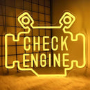 Check Engine Neon Signs for wall decor, Garage Neon Sign for Man Cave, Piston Engine Led Light Signs with Dimmer, Piston Decoration USB Powered with Switch by CozyNest Decor