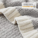 Snuggle Sac Buttery Grey Throw Blanket for Couch, Reversible Super Soft Warm Blankets Cozy Knit Fuzzy Plush Lightweight Throws for Sofa, Bed, Heather Grey, 50"x 60" by TinyTreasures Baby Boutique