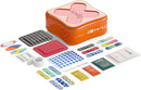 Welly First Aid Kit - Adhesive Flexible Fabric and Waterproof Bandages, Tape and Non-Stick Pads, Butterfly Strips, Single Use Ointments Triple Antibiotic and Hydrocortisone, and Ibuprofen - 130 Count by TinyTreasures Baby Boutique