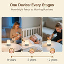 REACHER Sleep Trainer Alarm Clock for Kids, Night Light, White Noise Machine and OK to Wake Clock for Toddlers at Home or Travel, App-Free, Rechargeable by TinyTreasures Baby Boutique