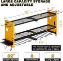 Power Tool Organizer Wall Mount,Cordless Drill Hanger Storage Rack 8 Drill Holder,3 Layers Heavy Duty Power Tool Storage Rack(Yellow) by GreenHaven Gardens