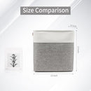 13x13 Cube Storage Bins, Collapsible Fabric Storage Box, 4 Pack Closet Baskets with Handles for Organizing, Shelf, Toys, Clothes, Home, Office, Nursery (Grey&White) by TinyTreasures Baby Boutique