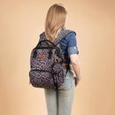 Wrangler Leopard Print Backpack Multifunction Baby Travel Bag with Changing Pad, Stroller Straps and Pacifier Case WG2204-91103LP-BK by TinyTreasures Baby Boutique