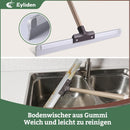 Eyliden 17" Rubber Floor Squeegee - Quick Water & Foam Removal, Dual-Action Push & Scrape Heavy-Duty Scrubber Broom with Telescopic Handle, for Bathroom Shower Kitchen Floors Glass Pool by GreenHaven Gardens