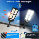 Solar Lights Outdoor Waterproof, 6500K 13000LM LED Dusk to Dawn Solar Street Light, Solar-Powered Flood Lights with Motion Sensor and Remote Control, Solares Parking Lot Light for Yard Walkway, 6-Pack by GreenHaven Gardens
