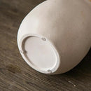 Off-White Ceramic Vase with 2 Handles, Sandstone Texture for Modern Farmhouse Decor, Rustic Pottery, Decorative Flower Vase, Clay Small Vase, Centerpiece for Dining Table - 7 Inch Tall by GreenHaven Gardens