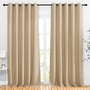 NICETOWN Room Darkening Curtains for Room Divider, Grommet Thermal Curtains Light & Sound Reducing Window Treatments for Sliding Glass Door, W66 x L110, Biscotti Beige, 2 Panels by TinyTreasures Baby Boutique