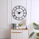 CLXEAST 30 Inch Large Wall Clock Modern, Oversized Roman Numeral Decorative Black Metal Wall Clock for Living Room Decor,House Warming Gifts New Home by CozyNest Decor