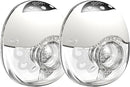 LAMSUET Electric Hands-Free Breast Pump, Strong Suction Wearable Breast Pump with 4 Modes & 12 Levels (White, 2 Pack) by TinyTreasures Baby Boutique
