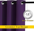 NICETOWN Blackout Royal Purple Curtains 84 inches Long, Grommet Room Darkening Thermal Insulated Sound Dampening Window Treatments for Bedroom/Home Office, 2 Panels, W46 x L84 by TinyTreasures Baby Boutique