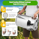 Stainless Steel Milk Can, 30L/7.9 Gallon Heavy Duty Airtight Storage Canister Milk Bucket with Lid, Embedded Silicone Milk Jug Wine Pail Water Cereals Bucket with Three Latches and Two Handles by CozyNest Decor