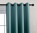 MIUCO Room Darkening Curtains Textured Grommet Thermal Insulated Blackout Curtains for Bedroom Set of 2 52x95 Inch Teal by TinyTreasures Baby Boutique