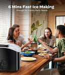 Silonn Nugget Ice Maker Countertop, Portable Pellet Ice Machine with Self-Cleaning Function, Sonic Ice Maker Produces 33lbs of Chewable Ice in 24 Hours, Ideal for Home Kitchen and Office, Black by CozyNest Decor