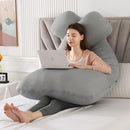 Amagoing Cooling Pregnancy Pillow for Sleeping, 55 inch U Shaped Full Body Maternity Pillow Support for Back, Hip, Belly, Legs for Pregnant Women, Removable Cooling Cover, Pregnant Women Must Have by TinyTreasures Baby Boutique