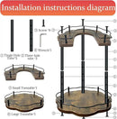 2 Tier Lazy Susan Organizer,2-Tier Spinning Spice Rack with Stable Carousel Base & 4 Height Settings for Cupboard Kitchen Countertop Dining Table Cupboard (Petal Shape) by CozyNest Decor