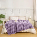 YUSOKI Luxury 3D Bubble Throw Blanket 3.1lb,All Ages,Home Decoration, (Lilac Purple,60 * 80inches) by CozyNest Decor