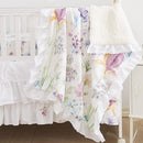 Brandream Gilrs Floral Bedding Boho Baby Bedding Watercolor Farmhouse Nursery Crib Blanket Set 3 Piece, Fitted Sheet, Skirt by TinyTreasures Baby Boutique