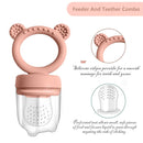 Baby Food Storage Containers & Teething Toys Set - Silicone Feeder Tray for Babies 3-18 Months, Breastmilk Popsicle Molds, Pacifier Holder by TinyTreasures Baby Boutique