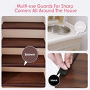 Baby Proofing Corners and Edges Protector Guards (16.5FT Edge +8 Corners), Soft Rubber Foam Edge Protector with Removable Double Sided Tapes, Furniture Table Bumper Guard for Baby Safety-Brown by TinyTreasures Baby Boutique