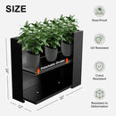 Metal Planter Box, Outdoor Heavy Duty Metal Garden Planter Spliced Flower Pot with Partitions, All-Weather Use with Drainage Holes for Patio/Porch-30 x 24" x 12" by CozyNest Decor