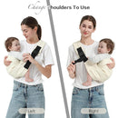 Baby Sling Carrier, Toddler Carrier Sling with Double Safety Buckle and Adjustable Shoulder Strap(7-30lbs), Baby Carriers One Size Fits All, Beige by TinyTreasures Baby Boutique