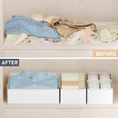DIMJ Drawer Organizer Clothes 24 Pack - Foldable Baby Organizers and Storage & Dresser Organizer for Bedroom, Closet - Nursery Organization Dresser Dividers for underwear, Sock,Bra, Belt, Tie, White by CozyNest Decor